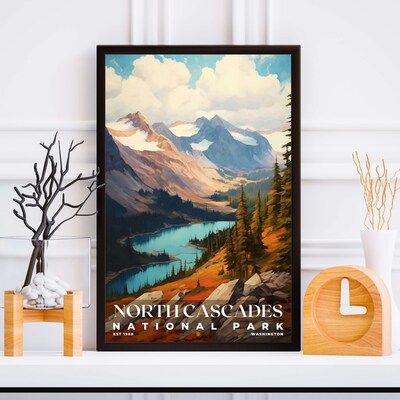North Cascades National Park Poster, Travel Art, Office Poster, Home Decor | S6 - image5